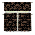 Aboriginal Australian Pattern Print 3 Piece Kitchen Curtains