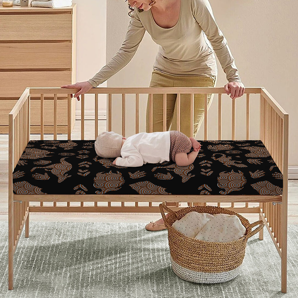 Aboriginal Australian Pattern Print Baby Crib Sheet