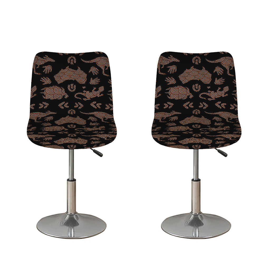Aboriginal Australian Pattern Print Bar Stool Covers