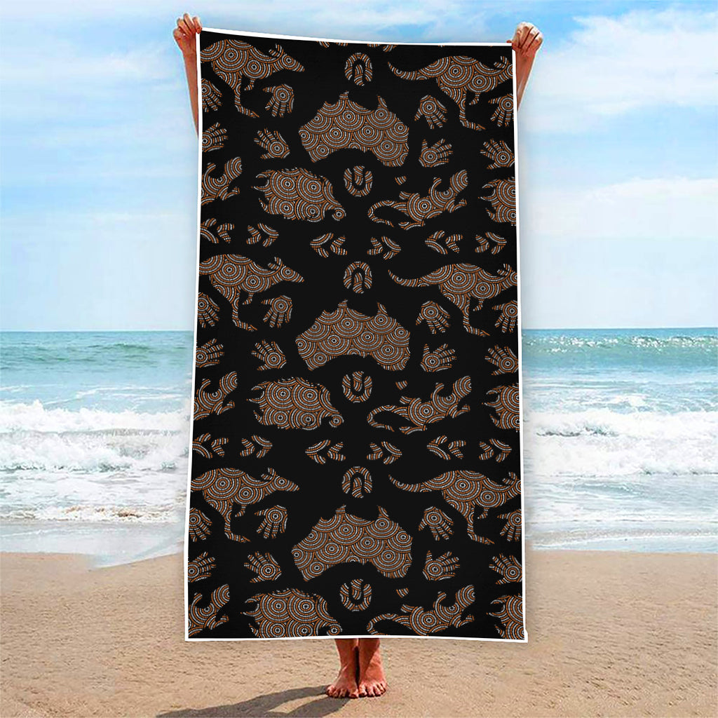 Aboriginal Australian Pattern Print Beach Towel