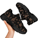 Aboriginal Australian Pattern Print Black Chunky Shoes