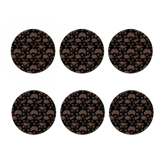 Aboriginal Australian Pattern Print Coaster Set