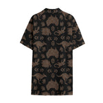 Aboriginal Australian Pattern Print Cotton Hawaiian Shirt