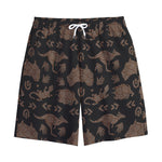 Aboriginal Australian Pattern Print Cotton Shorts