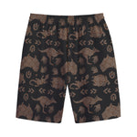 Aboriginal Australian Pattern Print Cotton Shorts