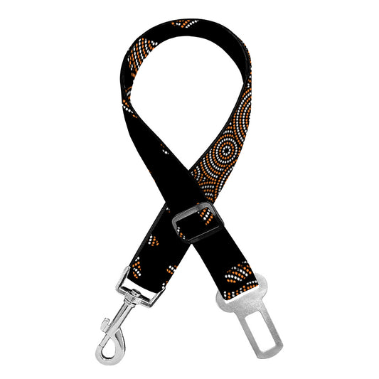 Aboriginal Australian Pattern Print Dog Seat Belt