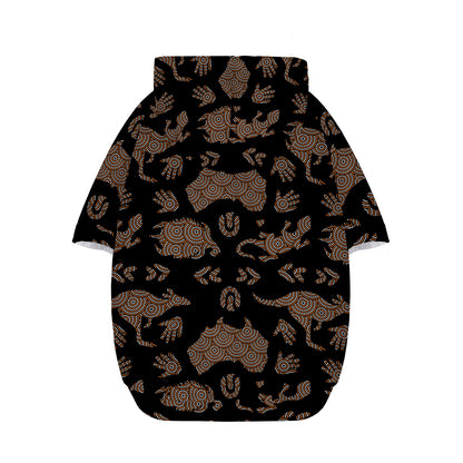 Aboriginal Australian Pattern Print Dog Zip Up Hoodie
