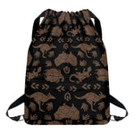 Aboriginal Australian Pattern Print Drawstring Backpack