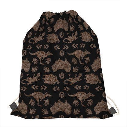 Aboriginal Australian Pattern Print Drawstring Bag