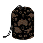 Aboriginal Australian Pattern Print Drawstring Makeup Bag