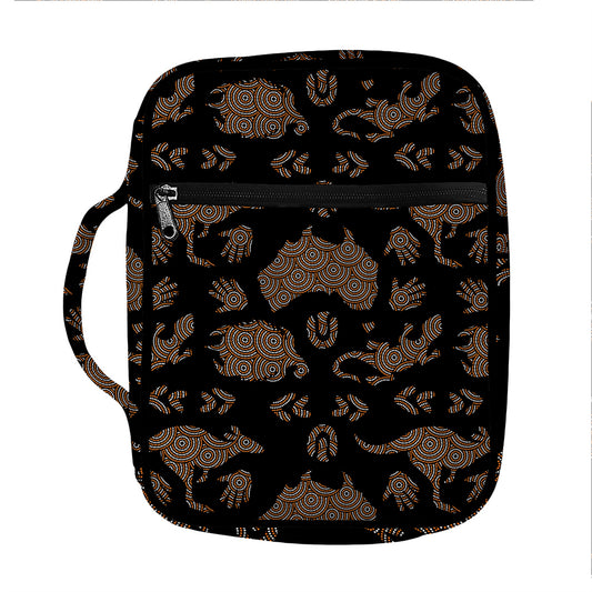Aboriginal Australian Pattern Print Front Pocket Bible Bag