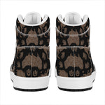 Aboriginal Australian Pattern Print High Top Leather Sneakers