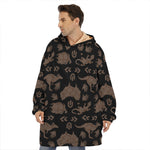 Aboriginal Australian Pattern Print Hoodie Blanket