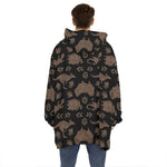 Aboriginal Australian Pattern Print Hoodie Blanket