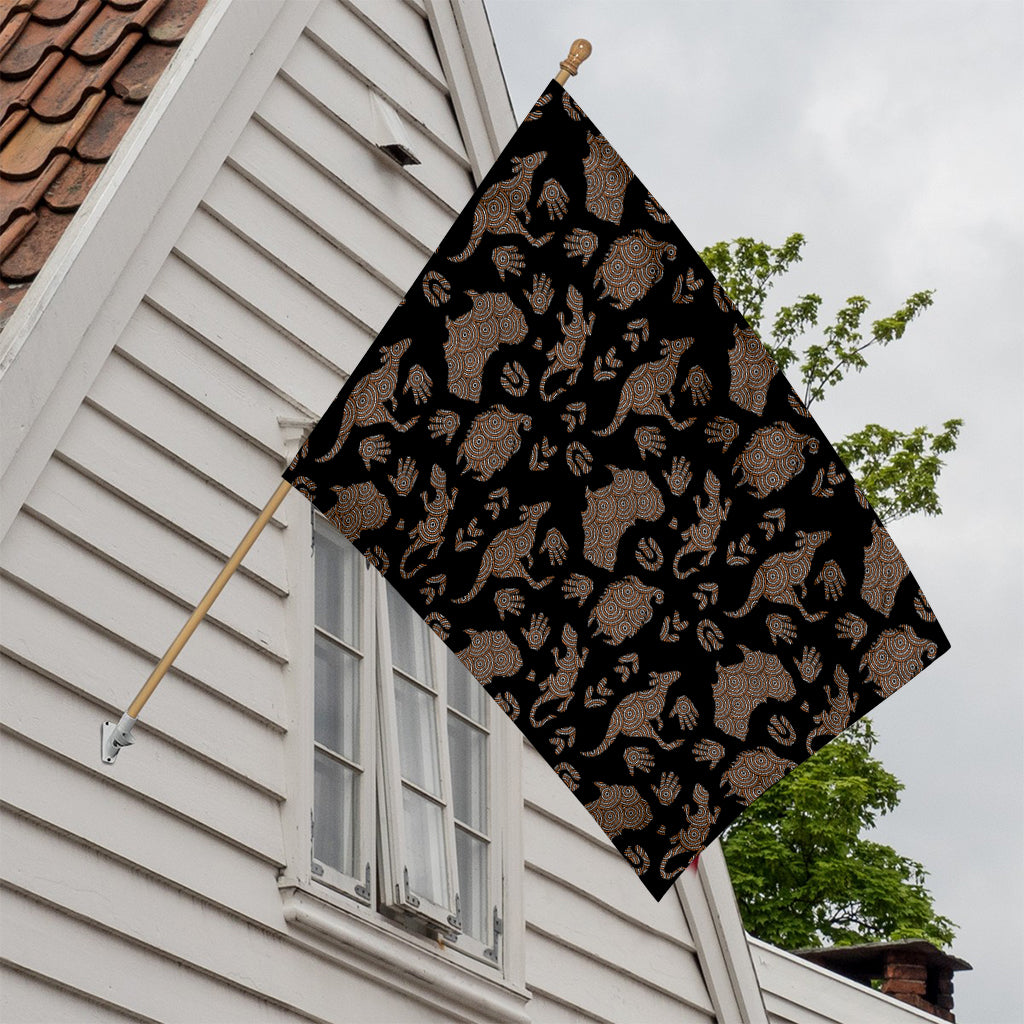 Aboriginal Australian Pattern Print House Flag
