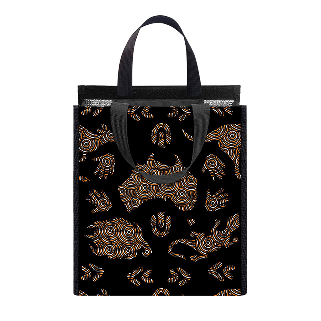 Aboriginal Australian Pattern Print Insulated Lunch Tote