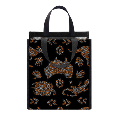 Aboriginal Australian Pattern Print Insulated Lunch Tote