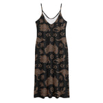 Aboriginal Australian Pattern Print Jersey Midi Cami Dress