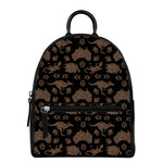 Aboriginal Australian Pattern Print Leather Backpack