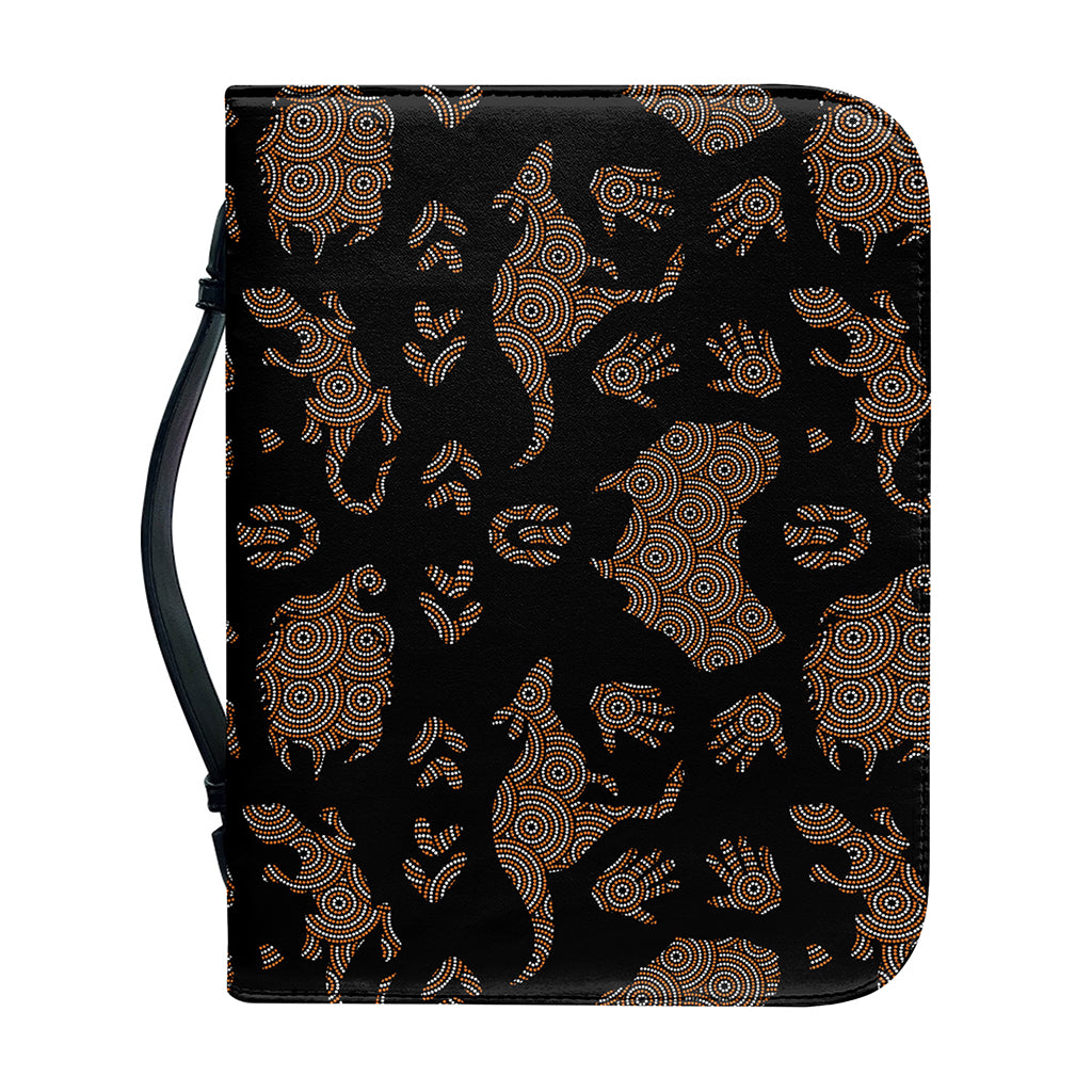 Aboriginal Australian Pattern Print Leather Bible Cover