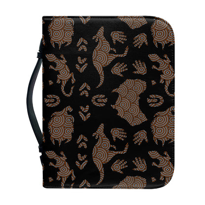 Aboriginal Australian Pattern Print Leather Bible Cover