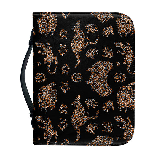 Aboriginal Australian Pattern Print Leather Bible Cover