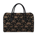 Aboriginal Australian Pattern Print Leather Duffel Bag