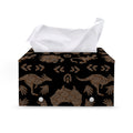 Aboriginal Australian Pattern Print Leather Tissue Box Cover