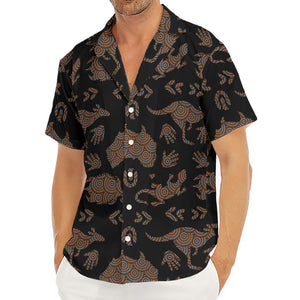 Aboriginal Australian Pattern Print Men's Deep V-Neck Shirt