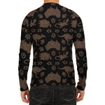 Aboriginal Australian Pattern Print Men's Long Sleeve Rash Guard