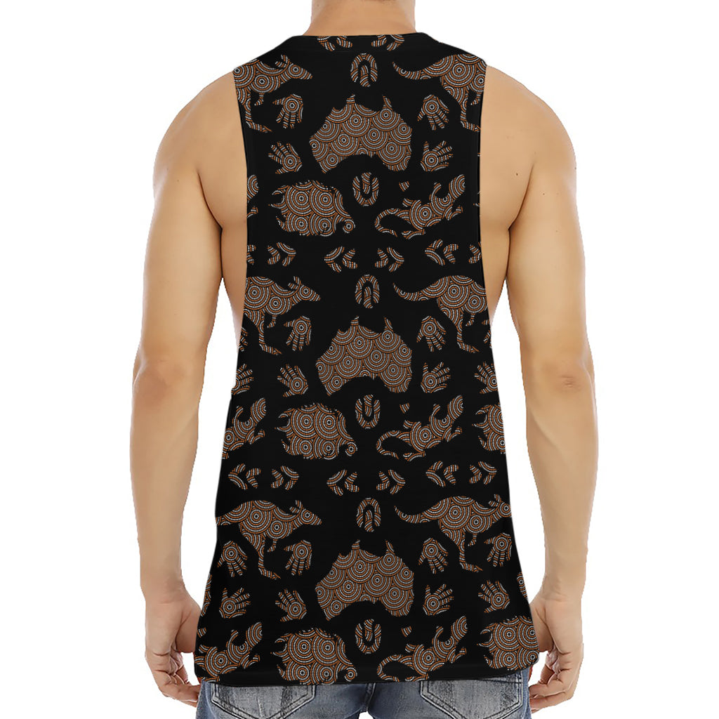 Aboriginal Australian Pattern Print Men's Muscle Tank Top