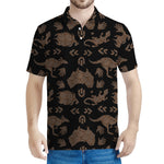 Aboriginal Australian Pattern Print Men's Polo Shirt