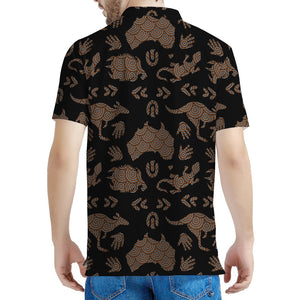 Aboriginal Australian Pattern Print Men's Polo Shirt