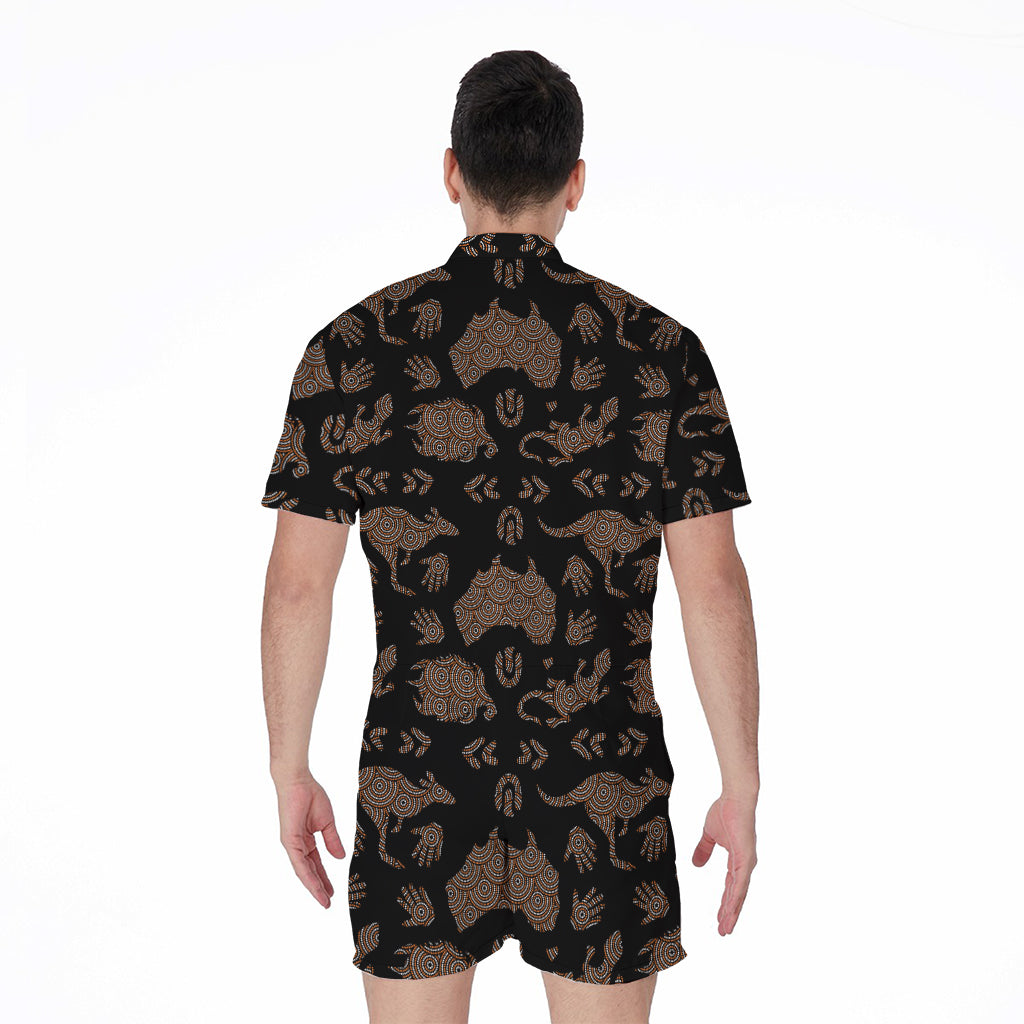 Aboriginal Australian Pattern Print Men's Rompers