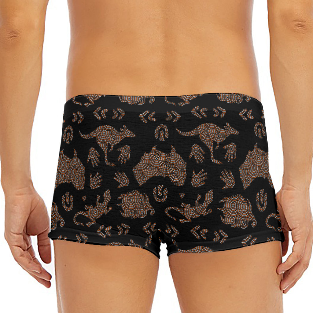 Aboriginal Australian Pattern Print Men's Short Boxer Briefs