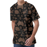 Aboriginal Australian Pattern Print Men's Velvet T-Shirt