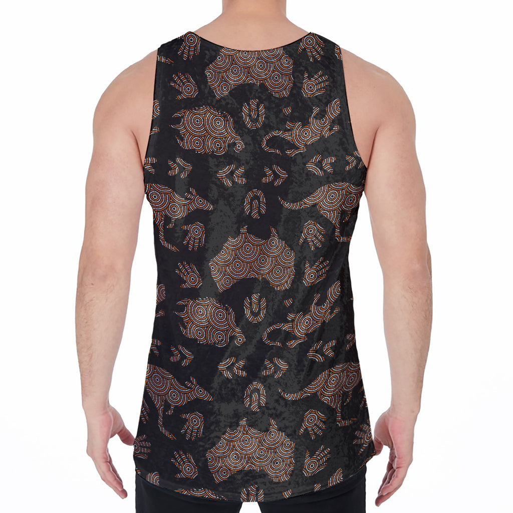 Aboriginal Australian Pattern Print Men's Velvet Tank Top