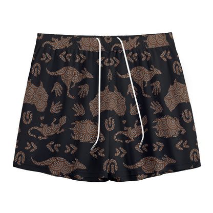 Aboriginal Australian Pattern Print Mesh Shorts