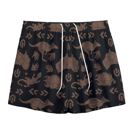 Aboriginal Australian Pattern Print Mesh Shorts