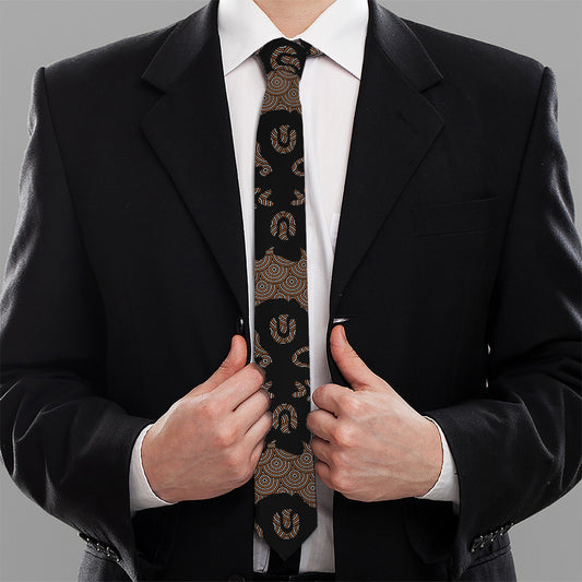 Aboriginal Australian Pattern Print Necktie