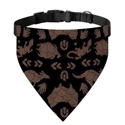 Aboriginal Australian Pattern Print Over The Collar Dog Bandana