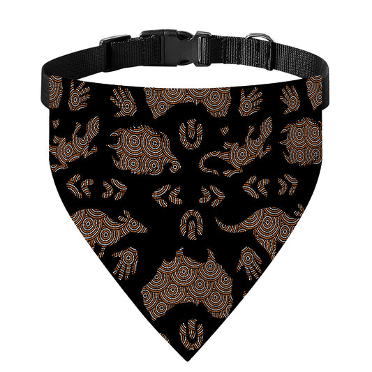 Aboriginal Australian Pattern Print Over The Collar Dog Bandana