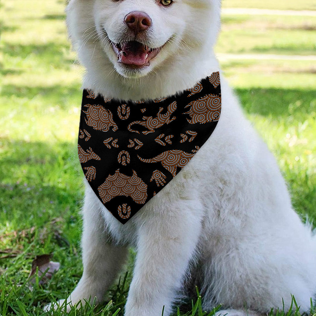 Aboriginal Australian Pattern Print Over The Collar Dog Bandana