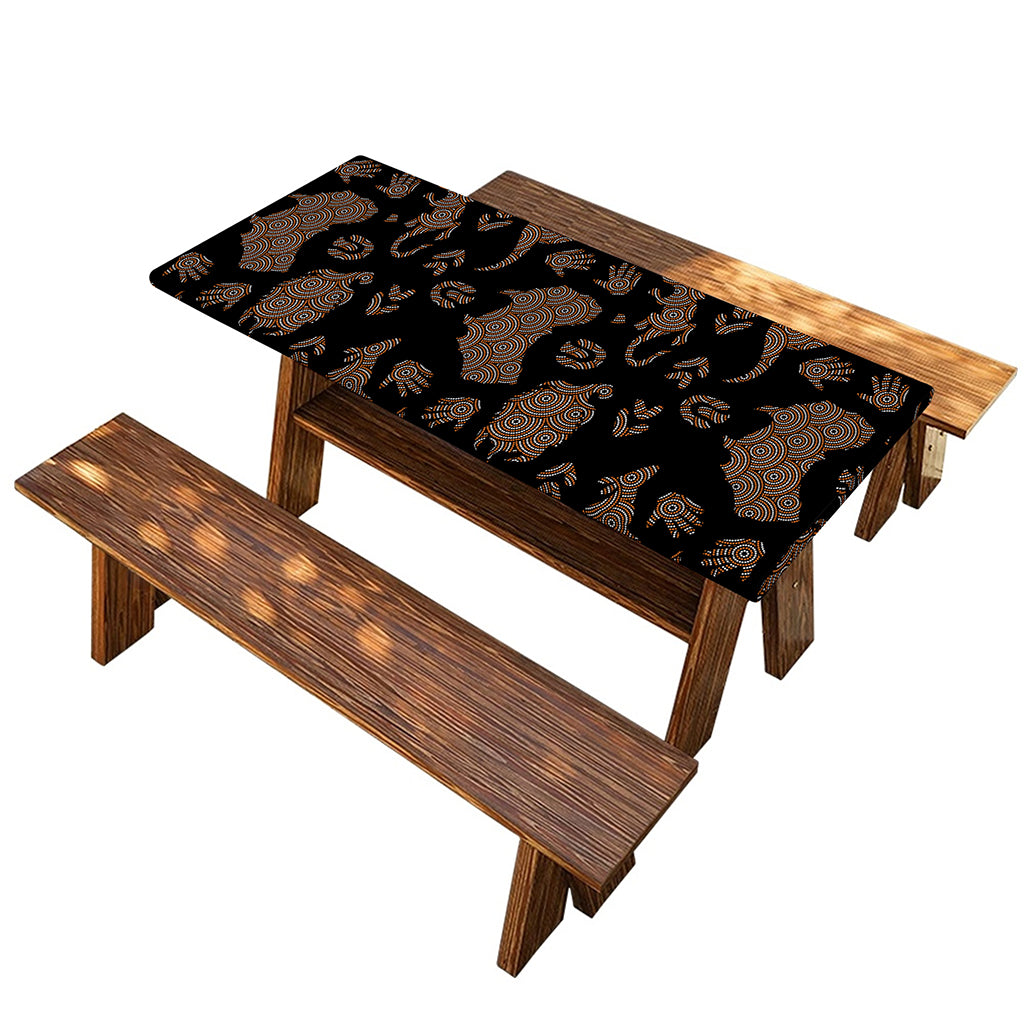 Aboriginal Australian Pattern Print Picnic Table Cover