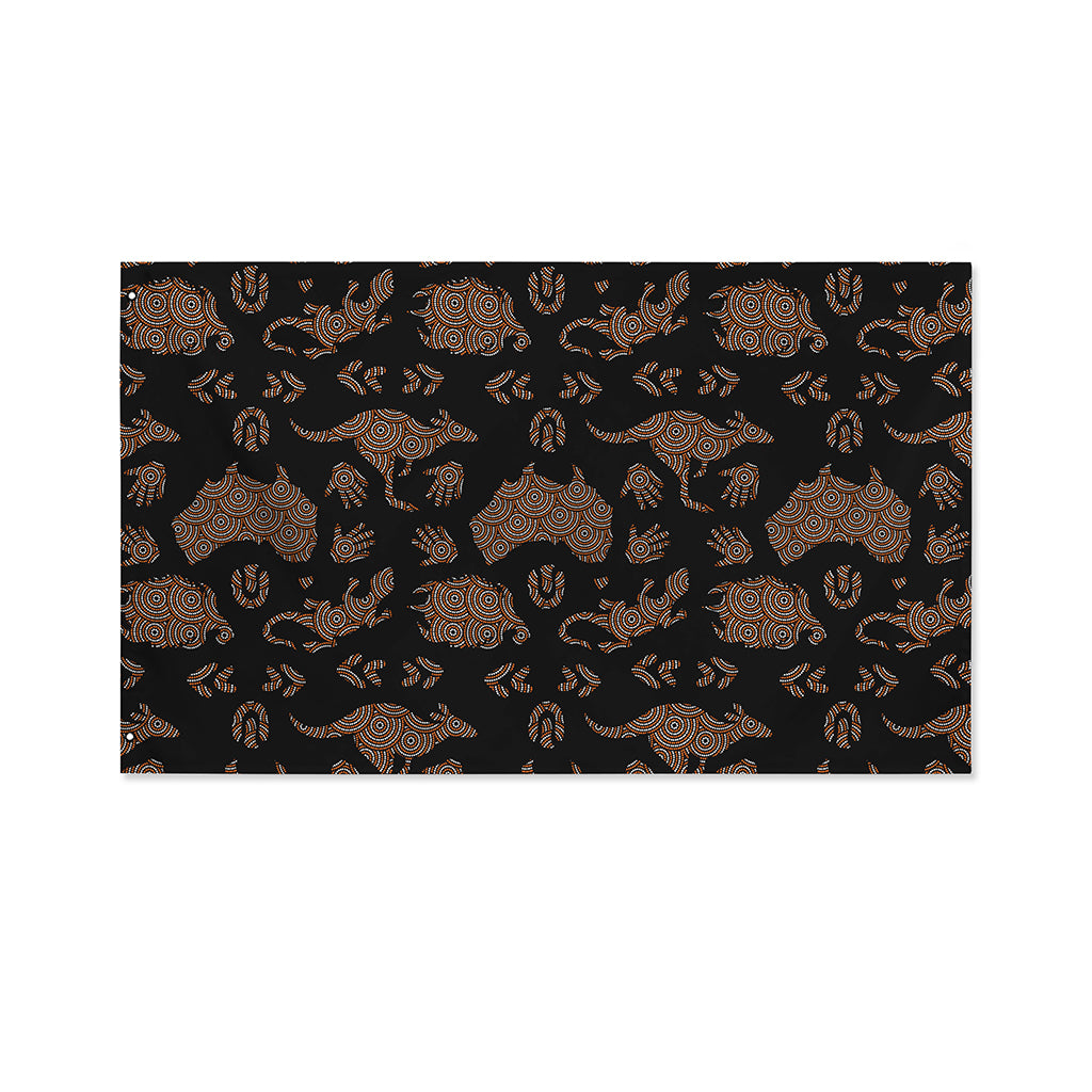 Aboriginal Australian Pattern Print Polyester Flag