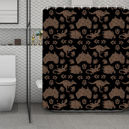 Aboriginal Australian Pattern Print Polyester Shower Curtain