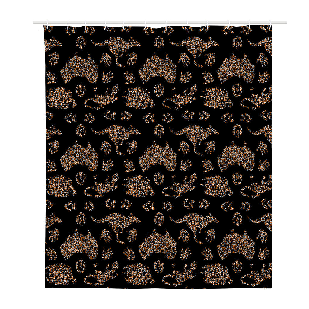 Aboriginal Australian Pattern Print Polyester Shower Curtain
