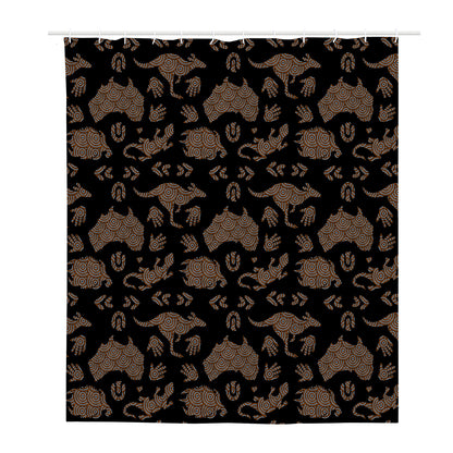 Aboriginal Australian Pattern Print Polyester Shower Curtain