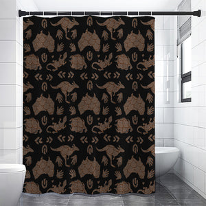 Aboriginal Australian Pattern Print Premium Shower Curtain