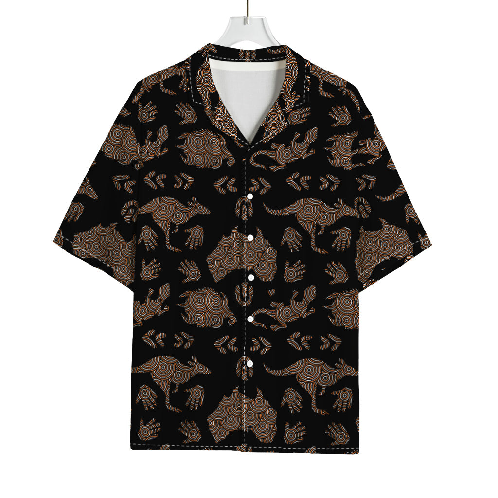 Aboriginal Australian Pattern Print Rayon Hawaiian Shirt